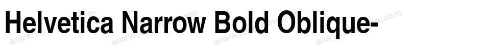 Helvetica Narrow Bold Oblique字体转换